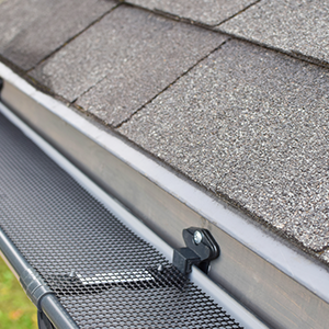 aluminum mesh gutter guard closeup